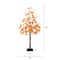 4ft. Pre-Lit Autumn Maple Artificial Fall Tree with Berries and 60 Warm White LED Lights